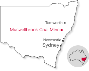 Muswellbrook Coal Mine location